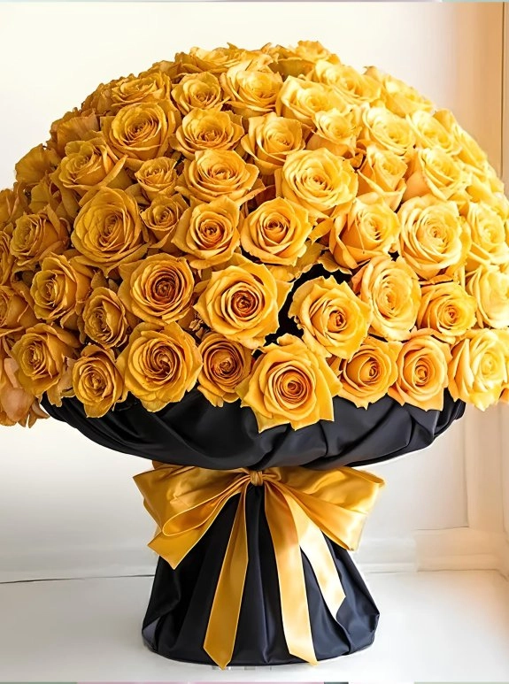 101 Adet Sarı Gül Buketi